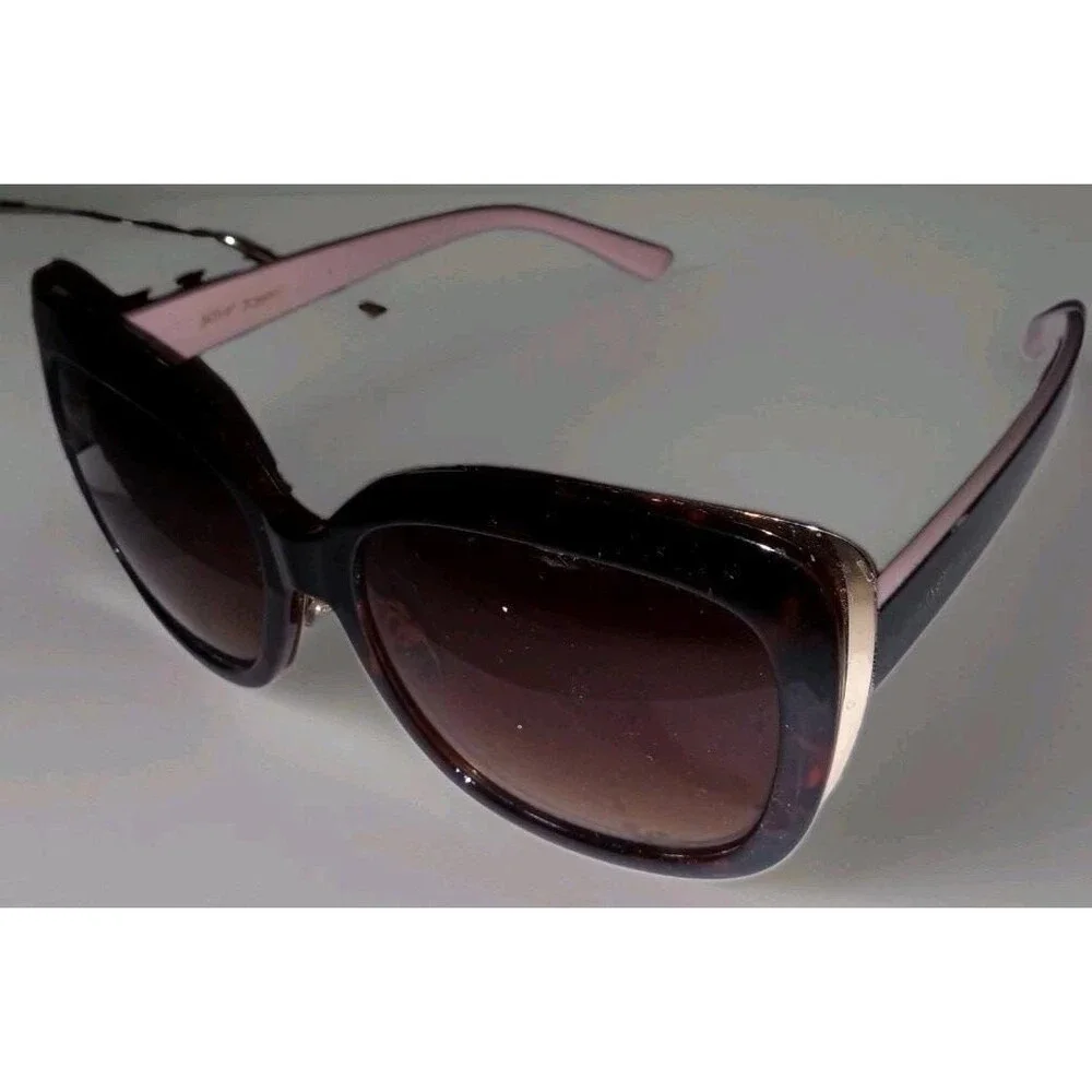 Betsey Johnson Leopard Tortoise Shell Sunglasses Brown Lens Animal Print
